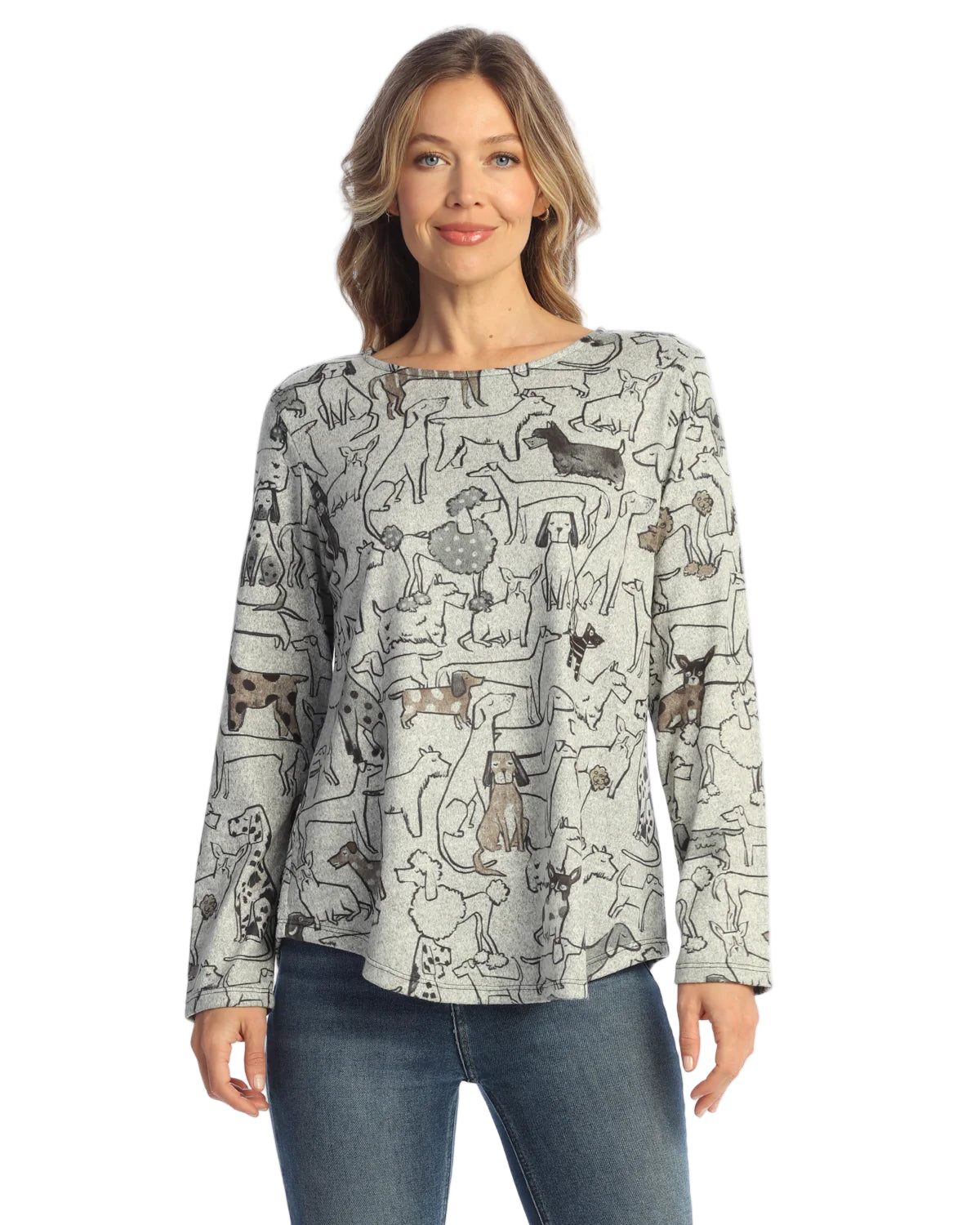 French Brush Side Slit Tunic - Paw Pals