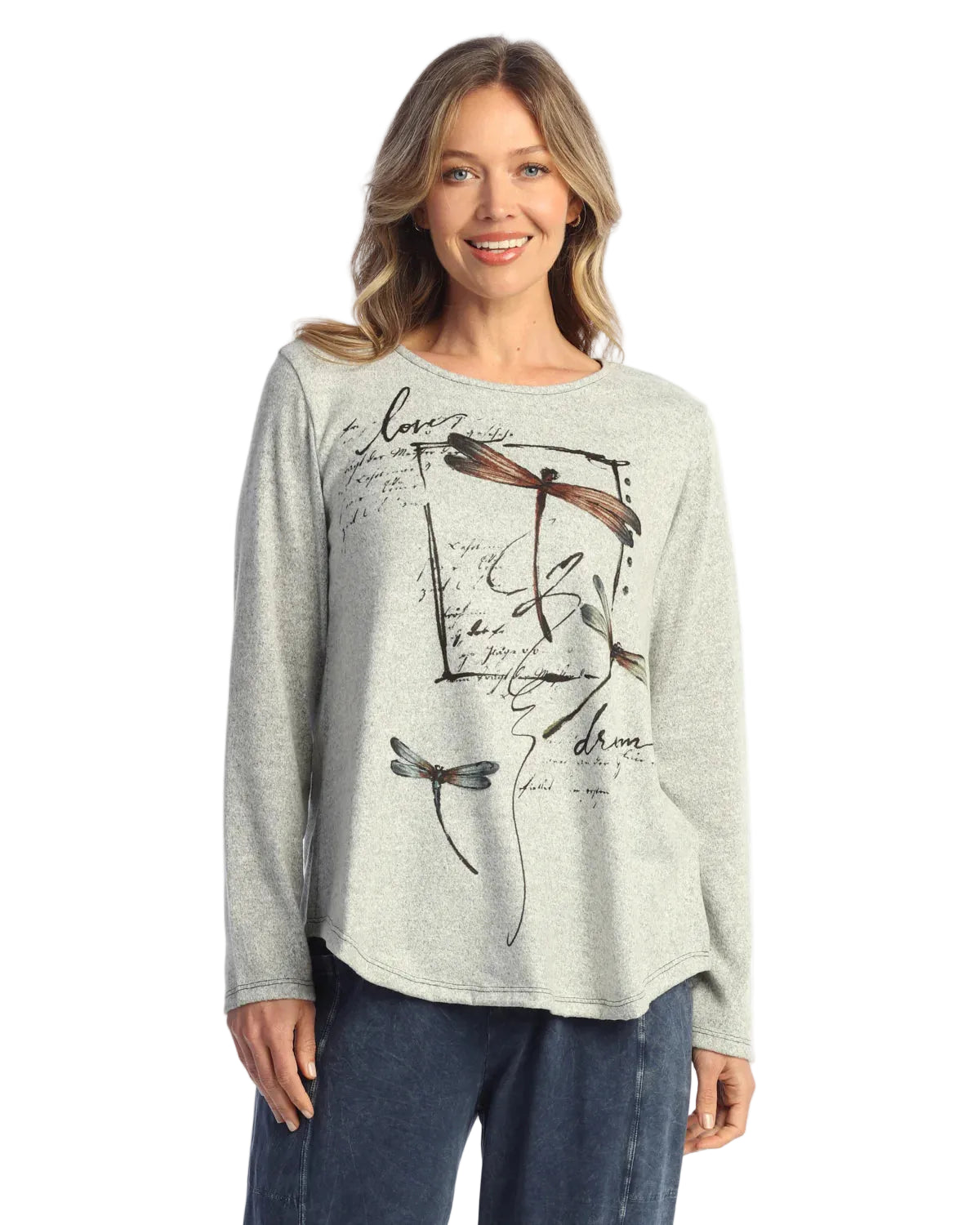 French Brush Side Slit Tunic - Flutter
