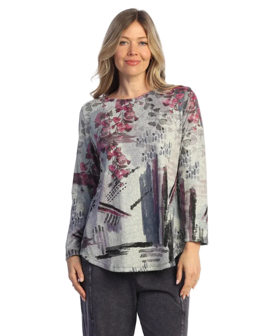 French Brush Side Slit Tunic - Fay