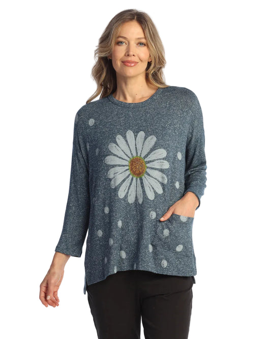 Soft-Brushed Easy Fit Dolman Top w/Pocket -Happy Days