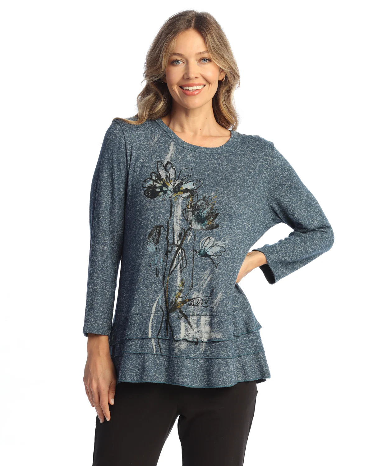 Soft-Brushed Knit Tunic - Lorena