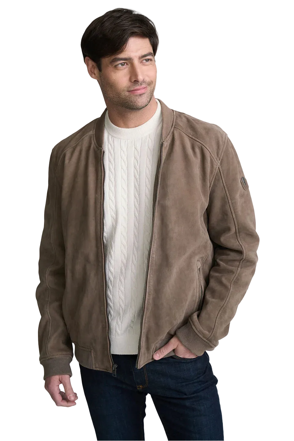 Men's Nubuck Bomber Jacket