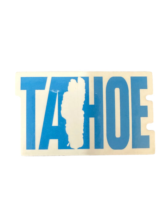 Sticker - Lake Tahoe Text Lake Shape