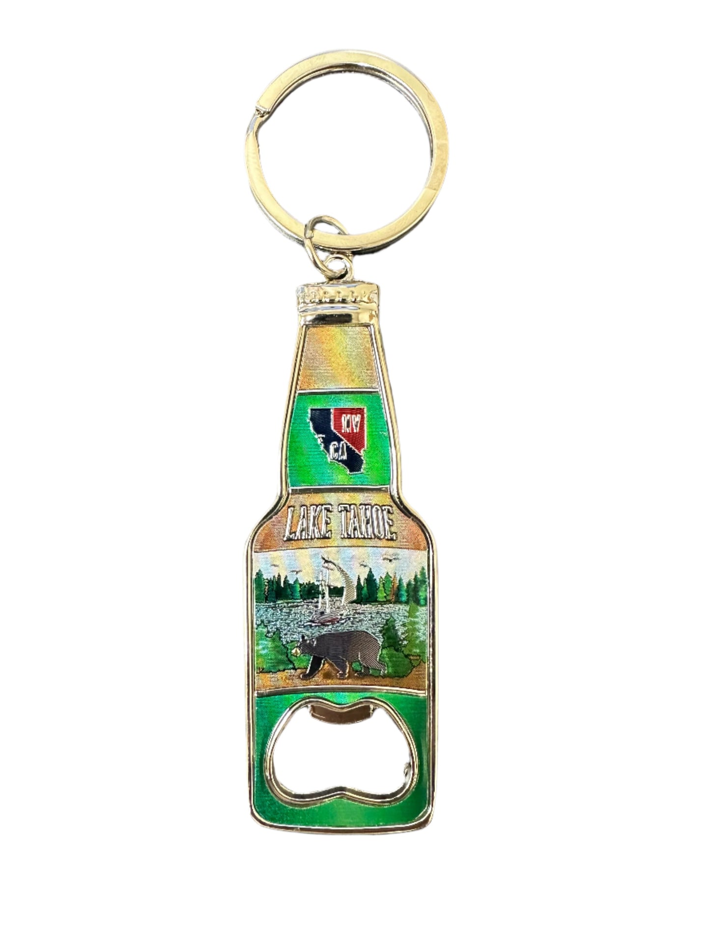 Keychain - Lake Tahoe Foil Bottle