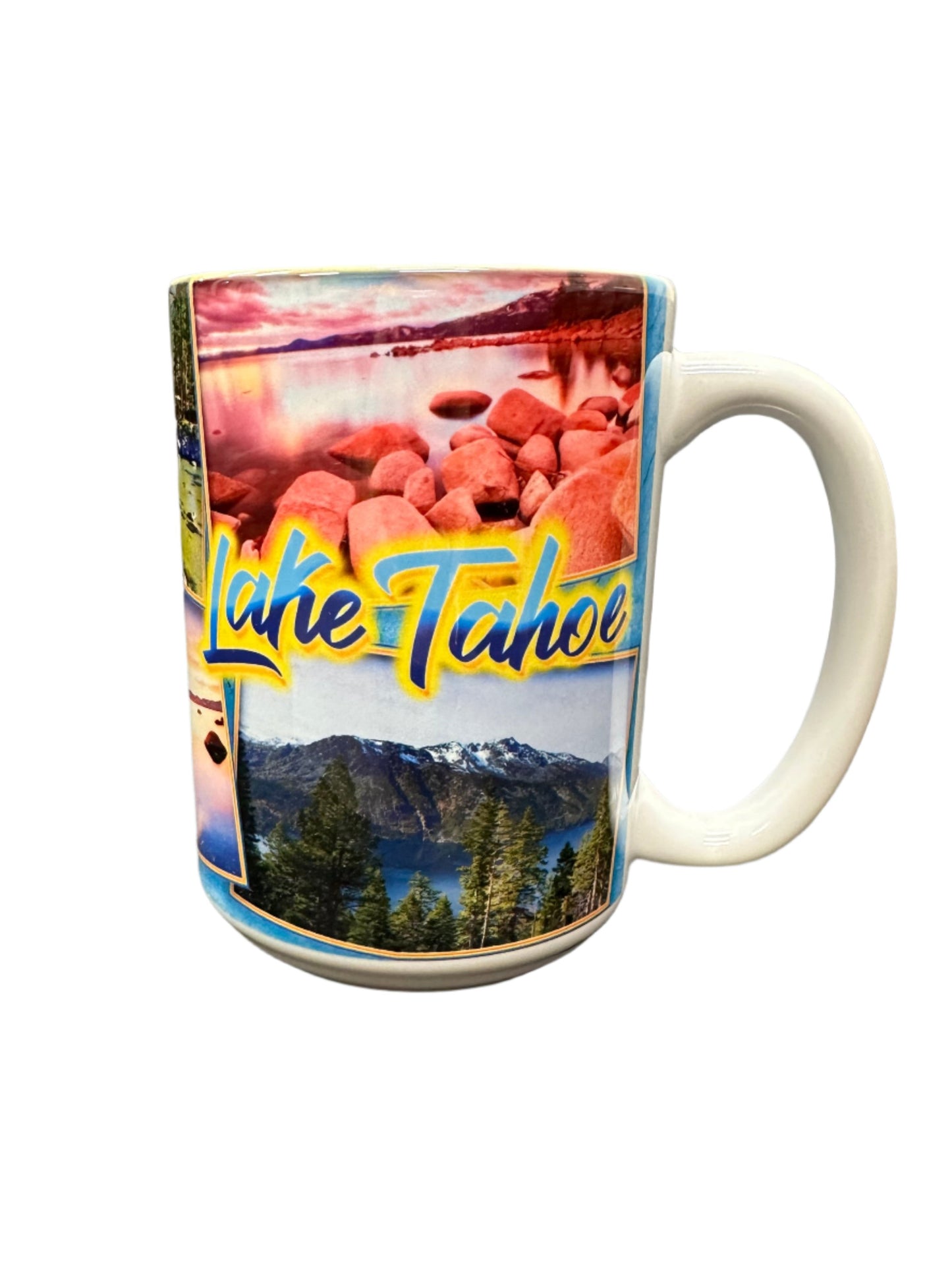 Mug - Lake Tahoe Collage Yellow