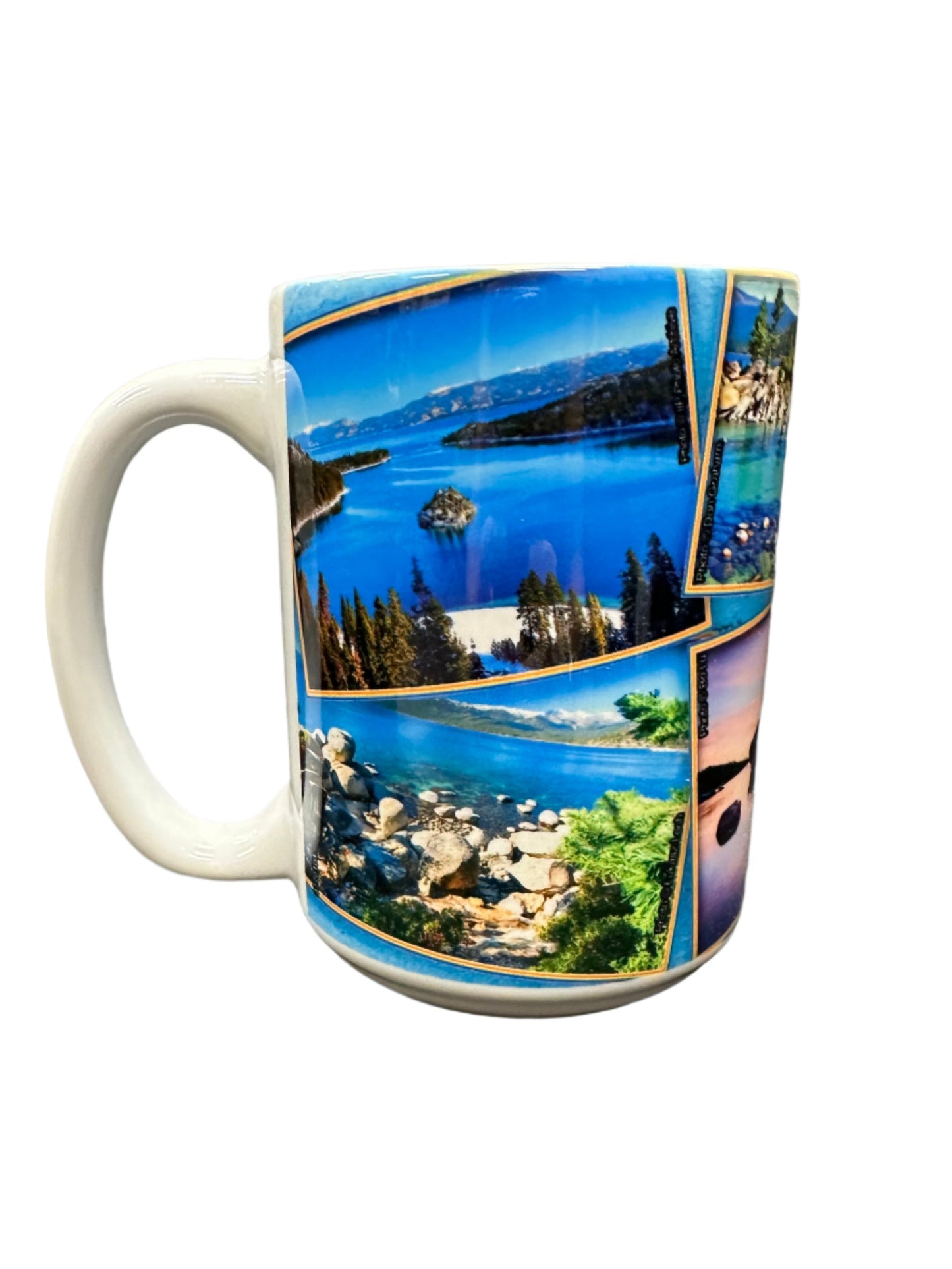 Mug - Lake Tahoe Collage Yellow