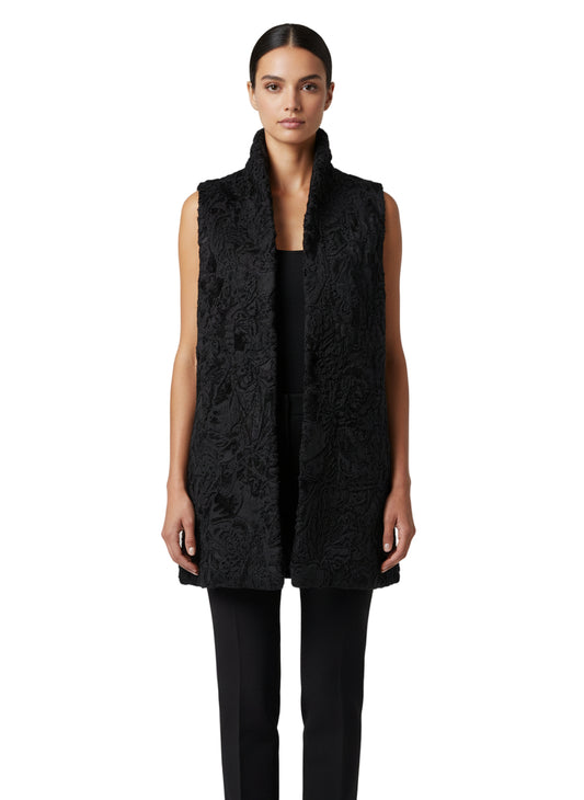 Sculptured Karakul Vest