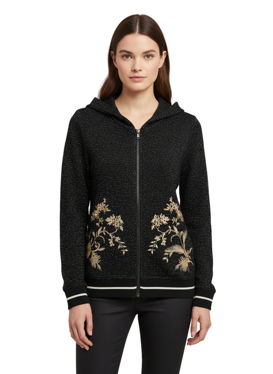 Metallic Thermal Zip Up Hoodie - Molly