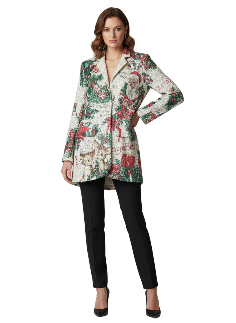 Lace and Sequin Blazer Jacket