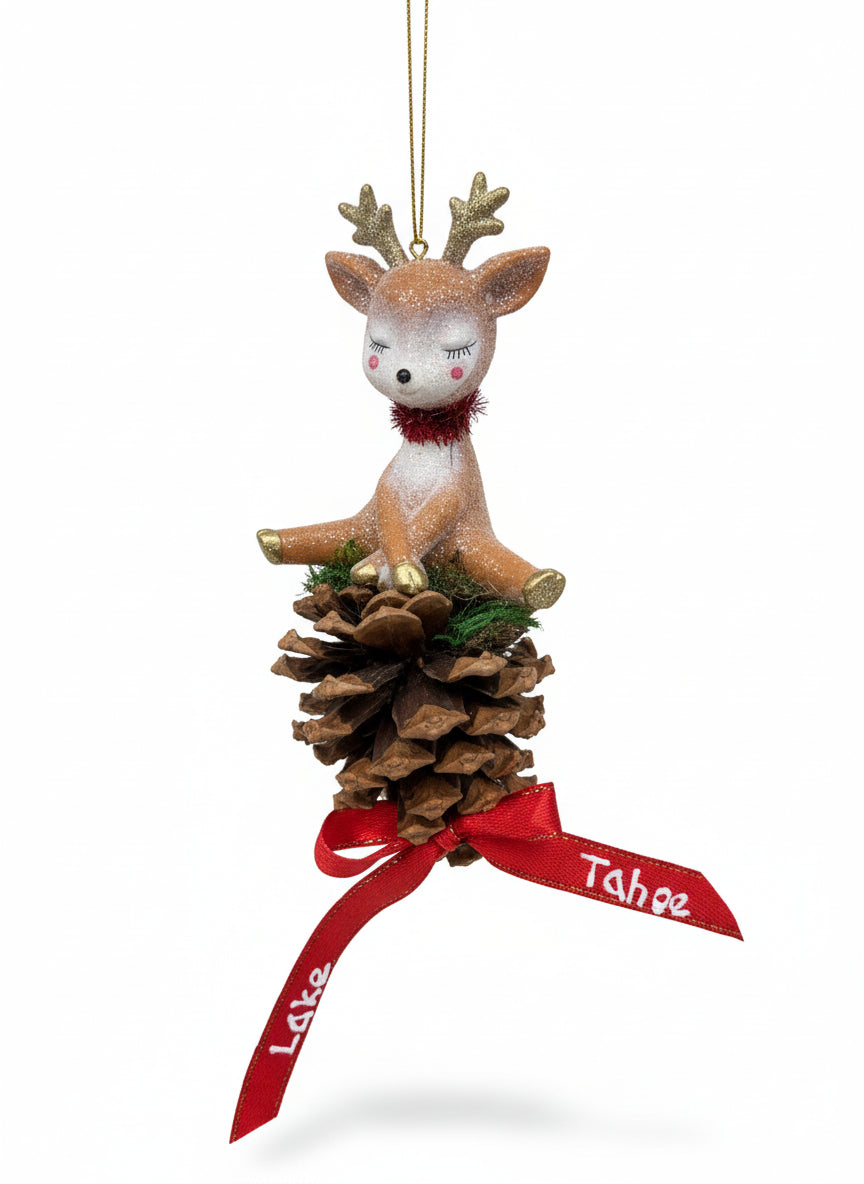 Ornament - Forest Animals on Pinecone