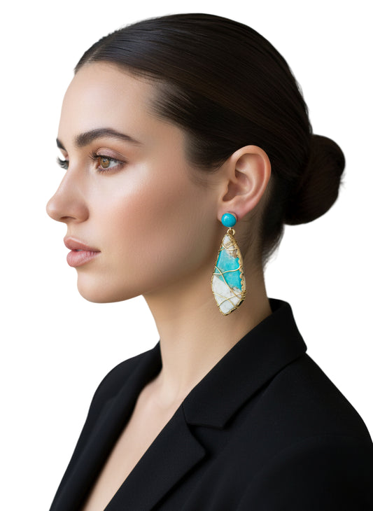 Earrings - Turquoise/Sterling Silver