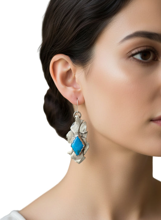 Earrings - Ithaca Peak Turquoise/Sterling Silver