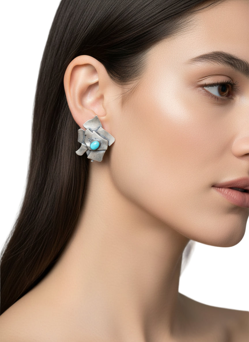 Earrings - Vintage Kingman Mine Turquoise