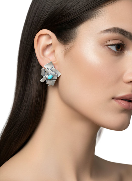 Earrings - Vintage Kingman Mine Turquoise