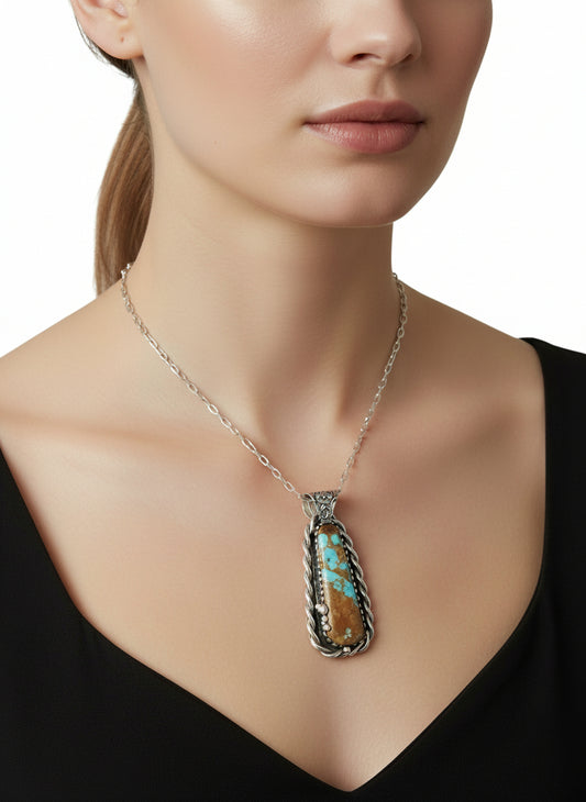 Necklace - #8 Mine Turquoise, Sterling Silver