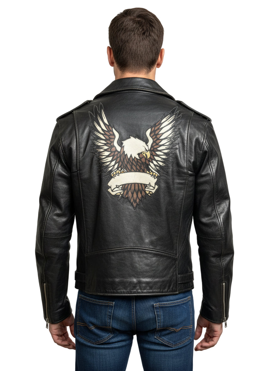 M Eagle Overlay Moto Jacket