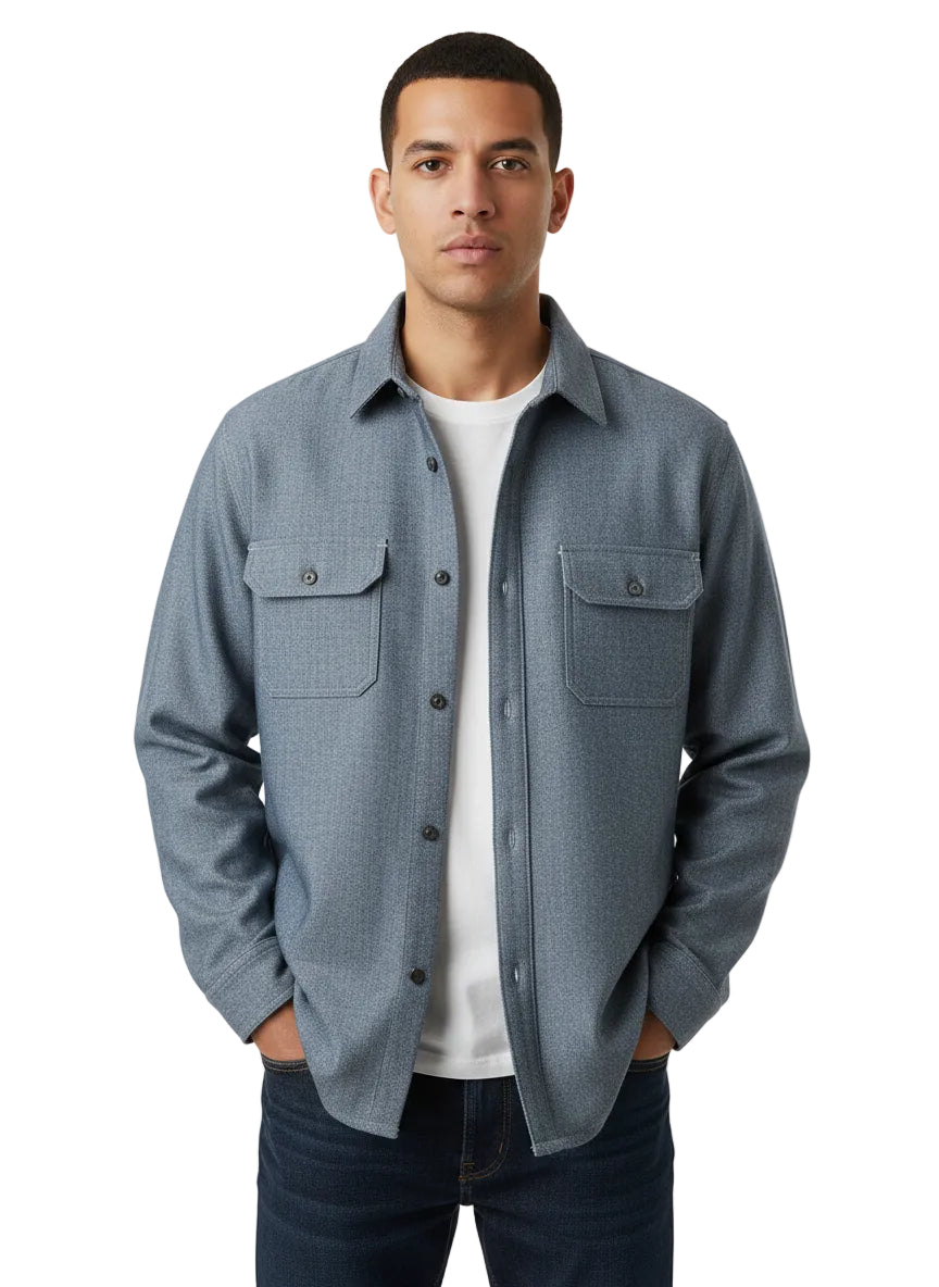 L/S Textured Sherpa Line Shirt