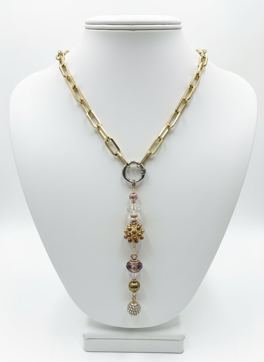 Gold Paperclip with Pendant