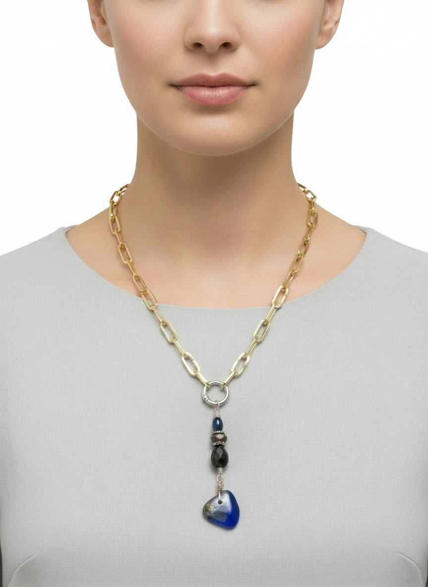 Gold Paperclip with Pendant