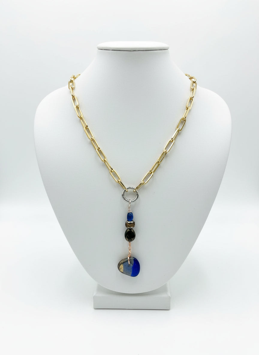 Gold Paperclip with Pendant