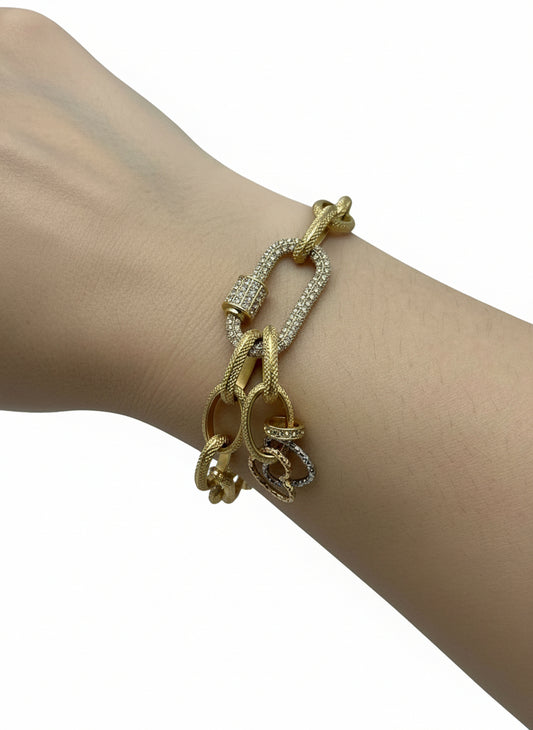 Large Gold Chain Bracelet