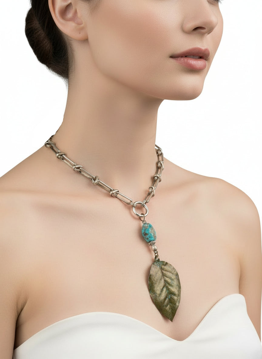 Soft/Satin Gold - Oval Chain with Pendant