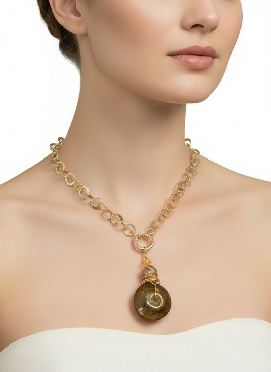 Circle/Pewter with Pendant