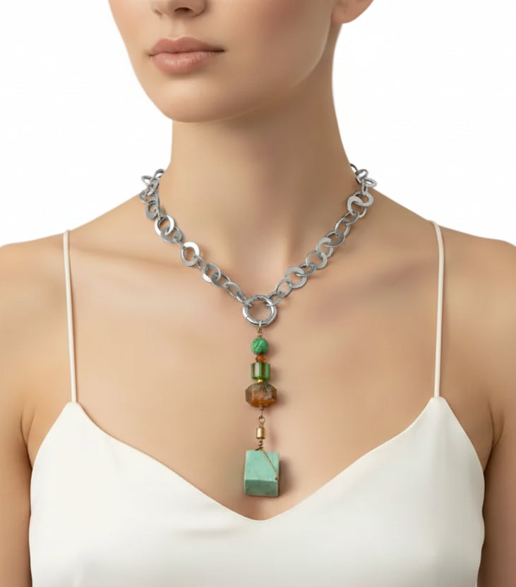 Circle/Pewter with Pendant