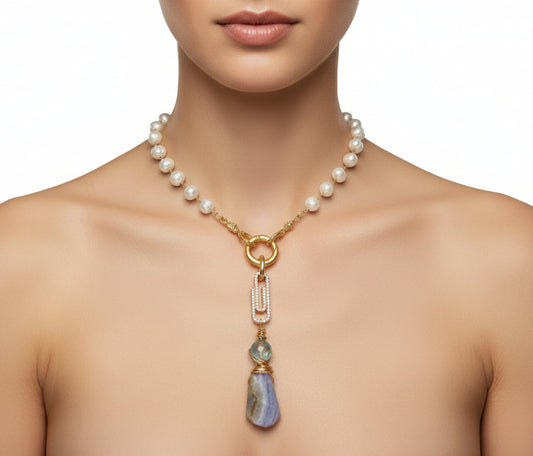 Freshwater Pearl/Chain with Pendant