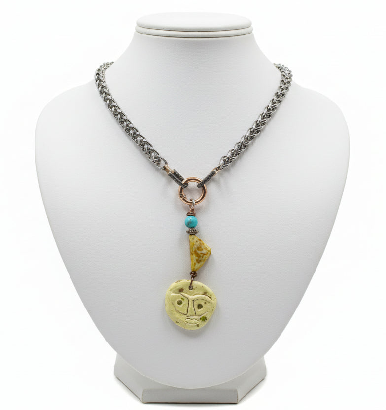 Silver/Pewter Large Wheat with Pendant