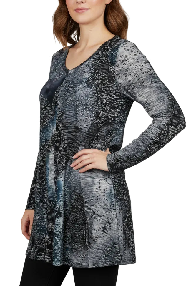Long Sleeve V-Neck Flare Top