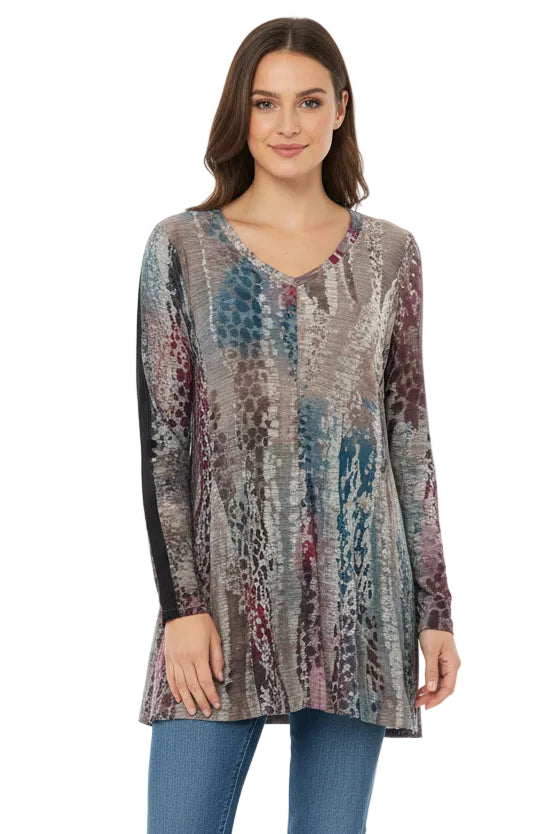 Long Sleeve V-Neck Flare Top