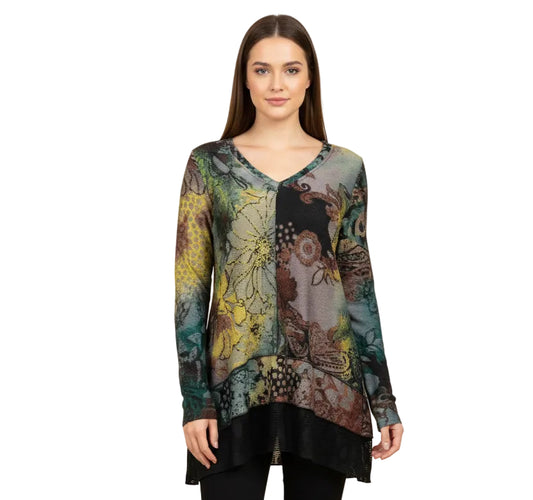L/S V-Neck Hi-Lo Tunic
