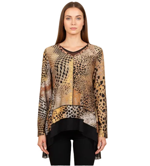 L/S V-Neck Hi-Lo Tunic