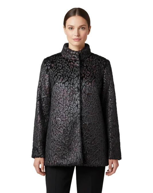 Adore High Collar Faux Fur Jacket