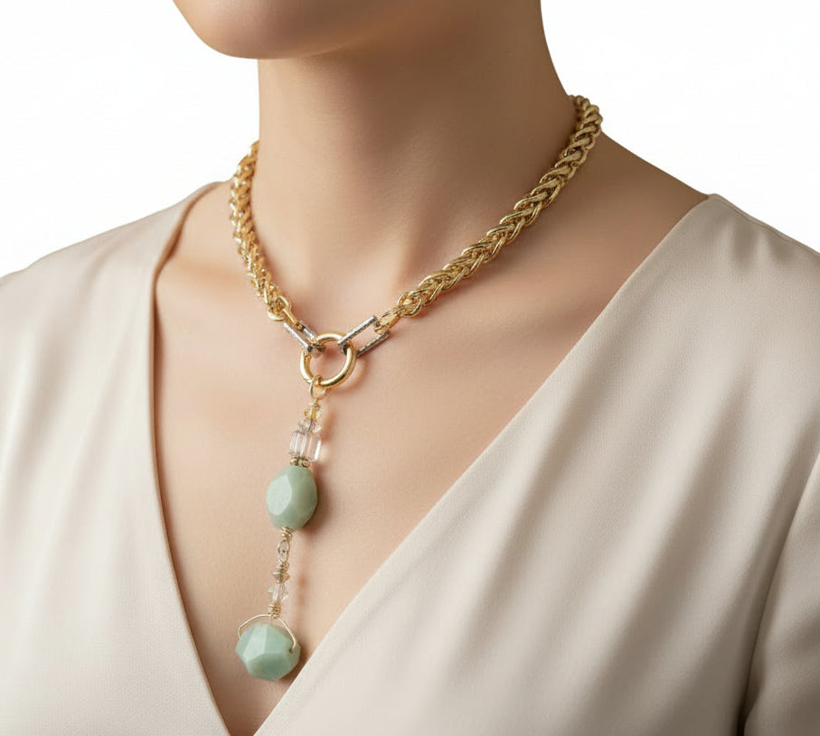 Silver/Pewter Large Wheat with Pendant