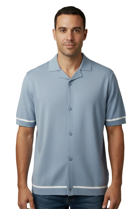 S/S Full Button Birdseye Polo