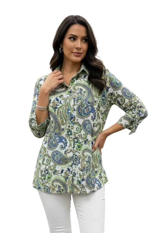Roll Up Sleeve Shirt - Fern