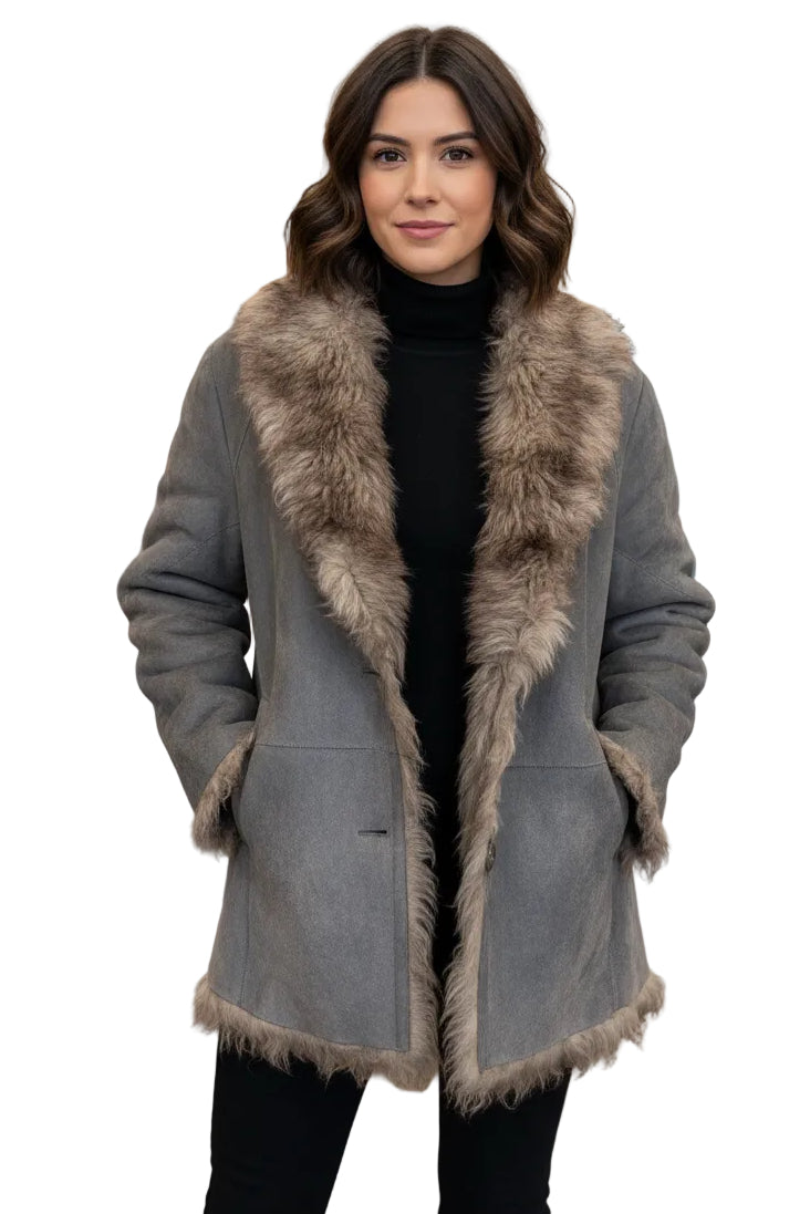 Ladies Reversible Shearling Jacket