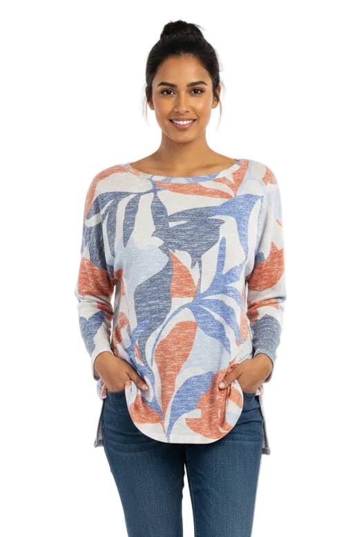 3/4 Sleeve Crew Neck Top