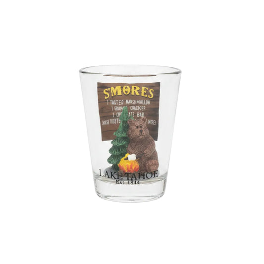 Shotglass - Camping Bear/Smores Lake Tahoe