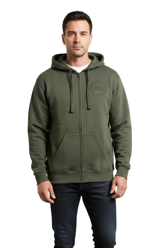 Full Zip Hoodie Lake Tahoe with Bear