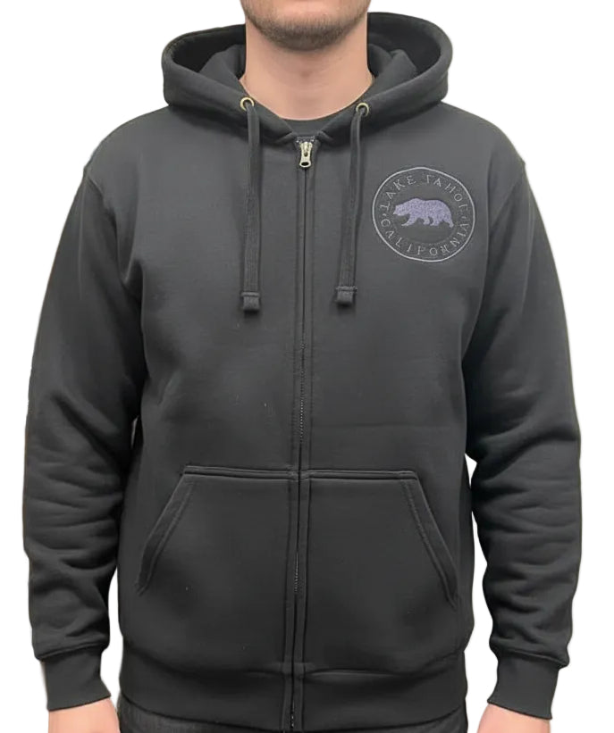 Full Zip Hoodie Lake Tahoe with Bear