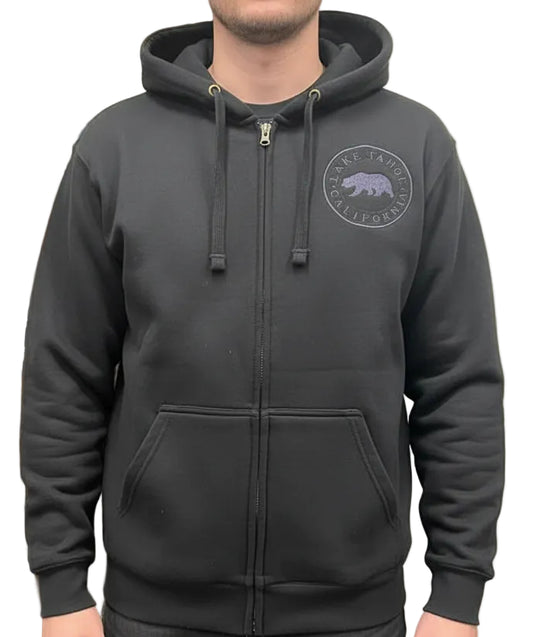 Full Zip Hoodie Lake Tahoe with Bear
