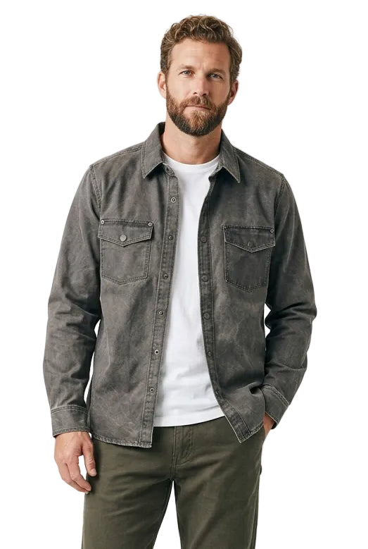 Cotton Suede Shirt Jacket