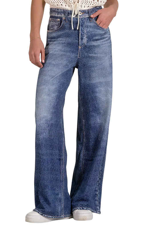 Elastic Waistband Jeans