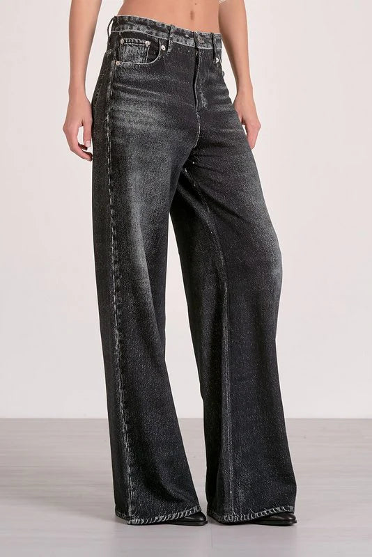 Elastic Waistband Jeans