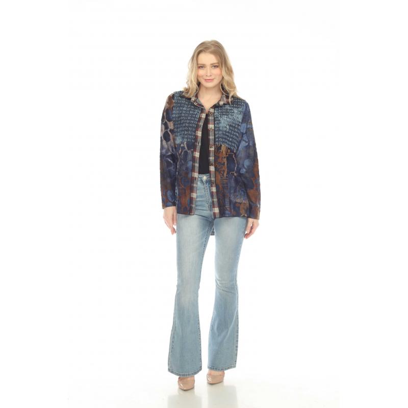 Button Up Hi Low Top with Pockets