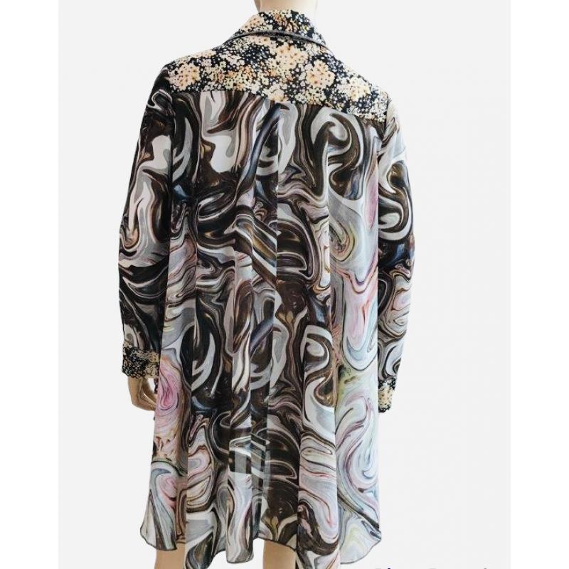 Kamana Print Button Up Tunic
