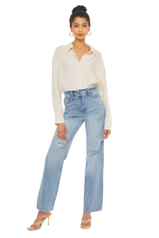 Wanda Ultra High Rise 90's Straight Leg Jeans